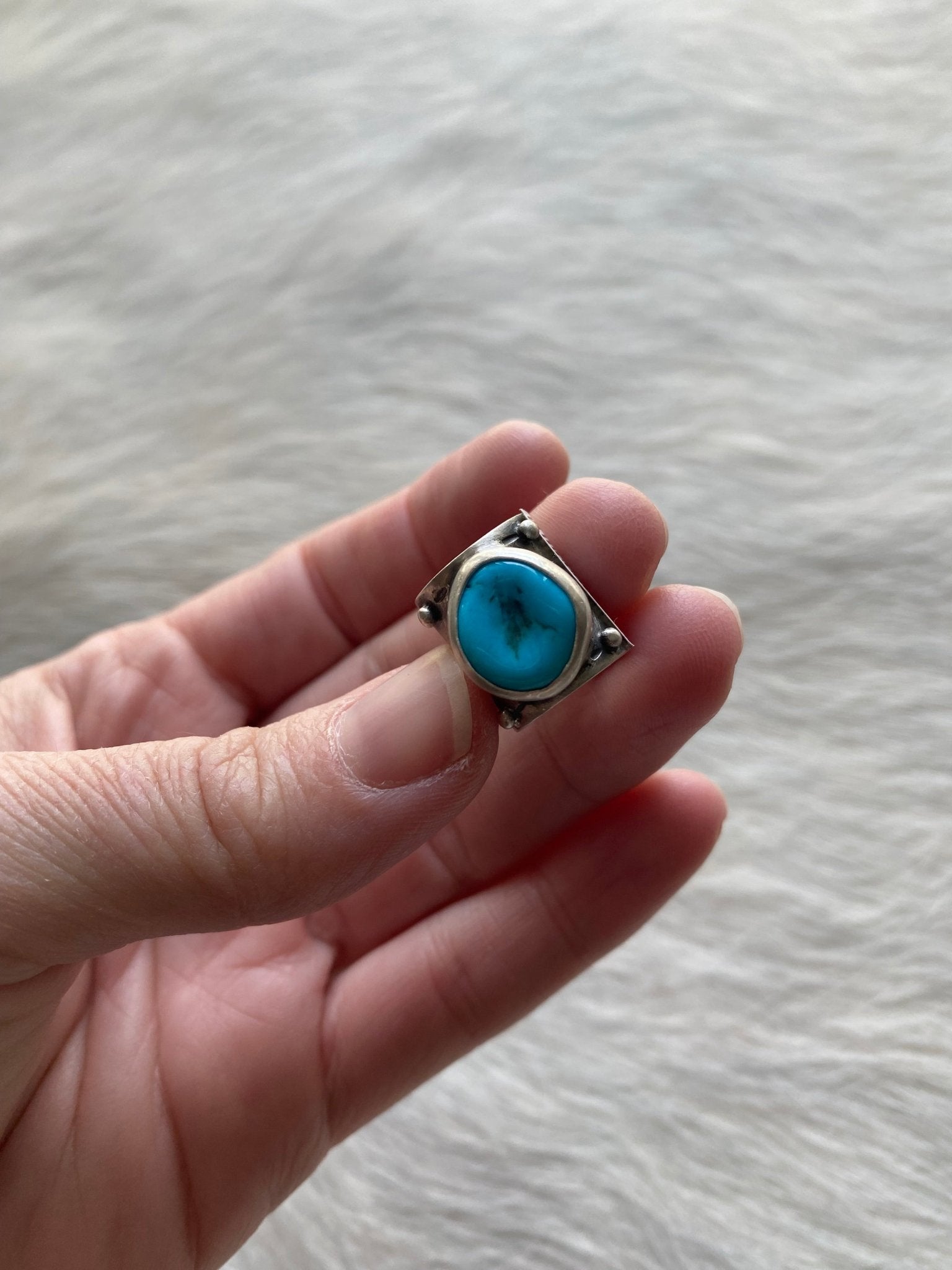 Turquoise Scarf Slide - LovLeathers