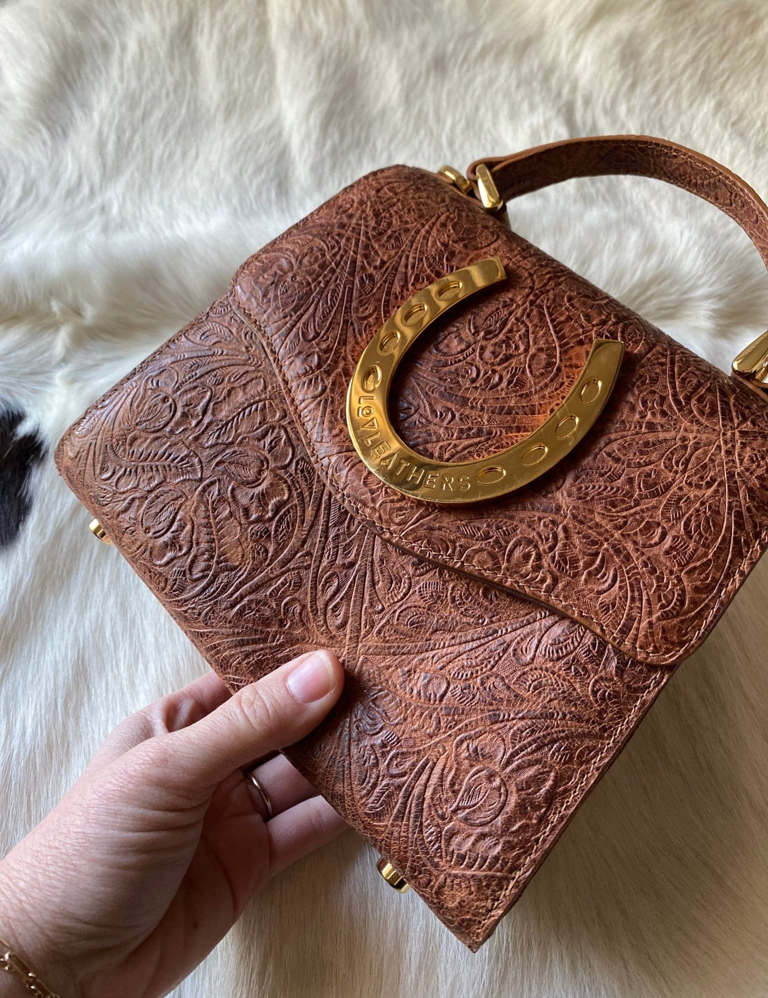 PREORDER Cognac Lady Bag - LovLeathers