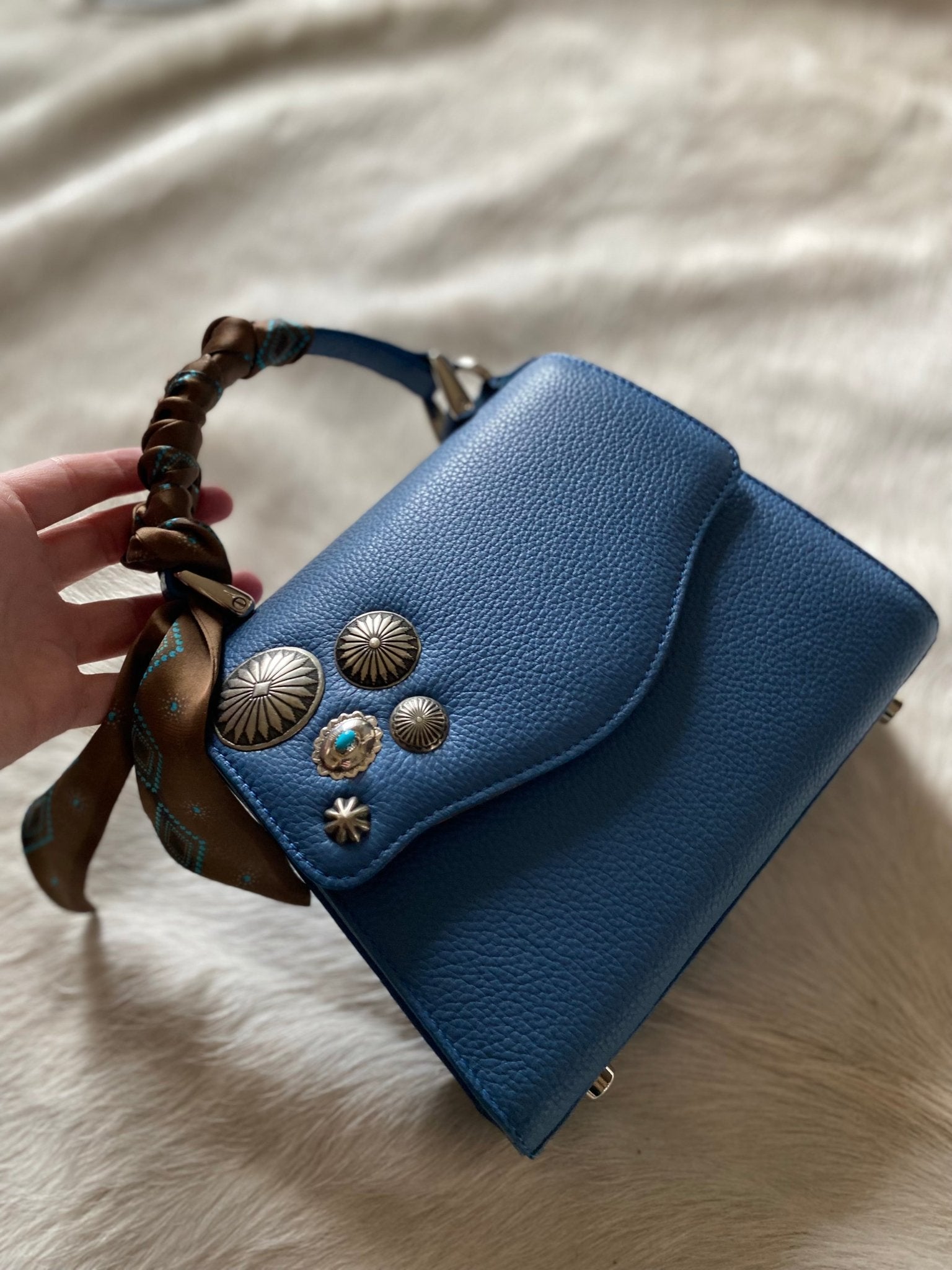 Styled Sky Blue Lady Bag - LovLeathers