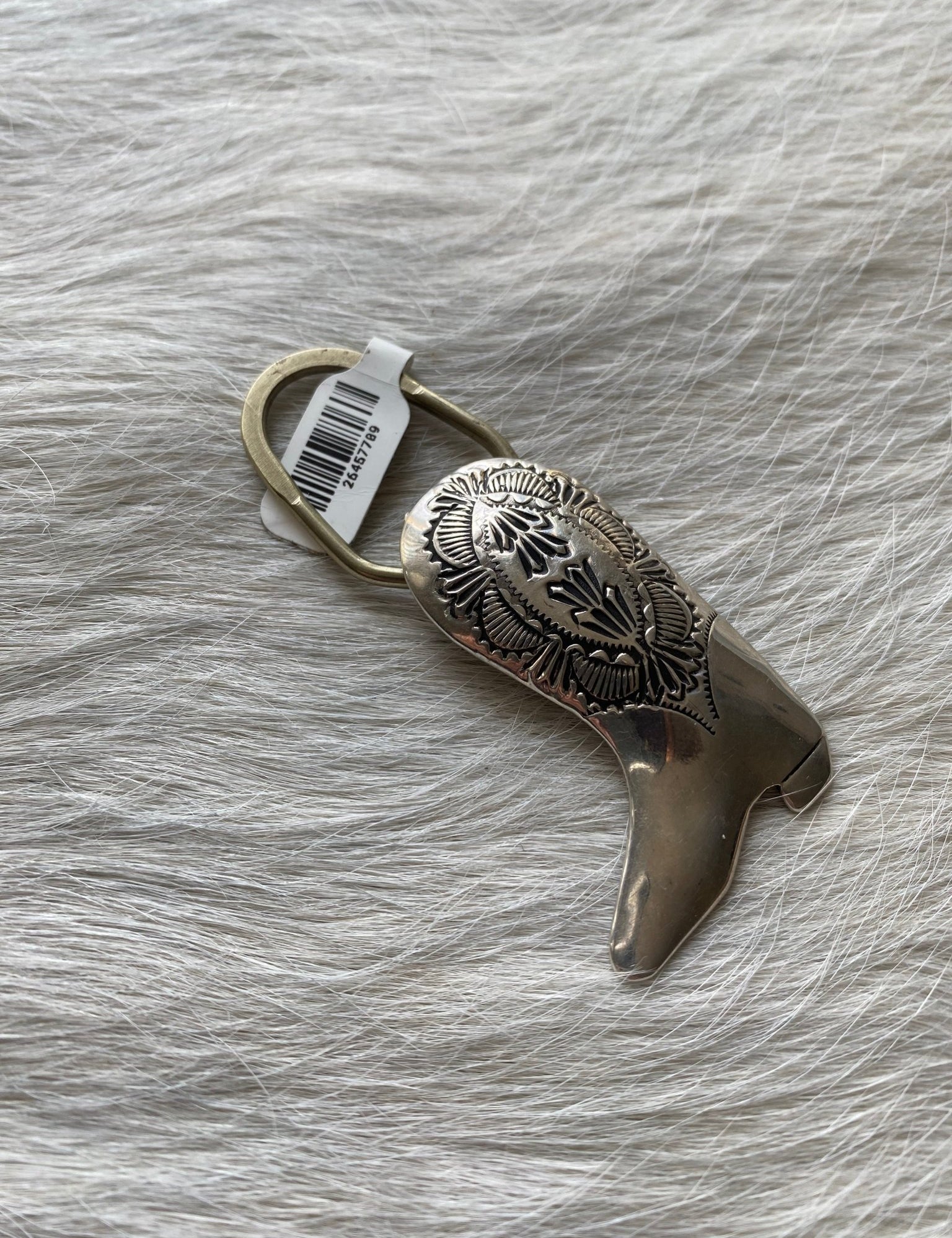 Sterling Boot Keychain Charm - LovLeathers