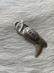 Sterling Boot Keychain Charm - LovLeathers