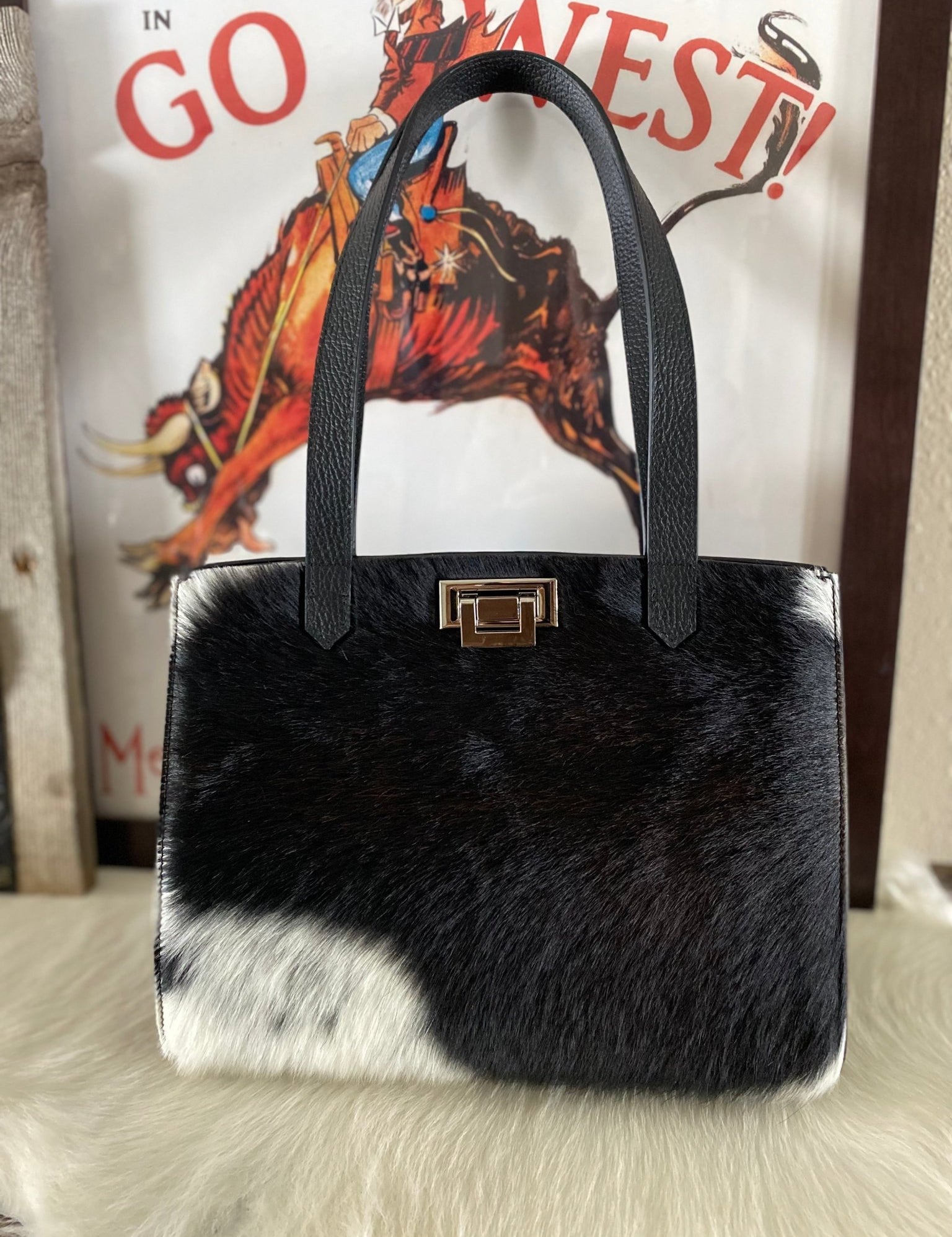 Speckled Cowhide Tote Bag - LovLeathers