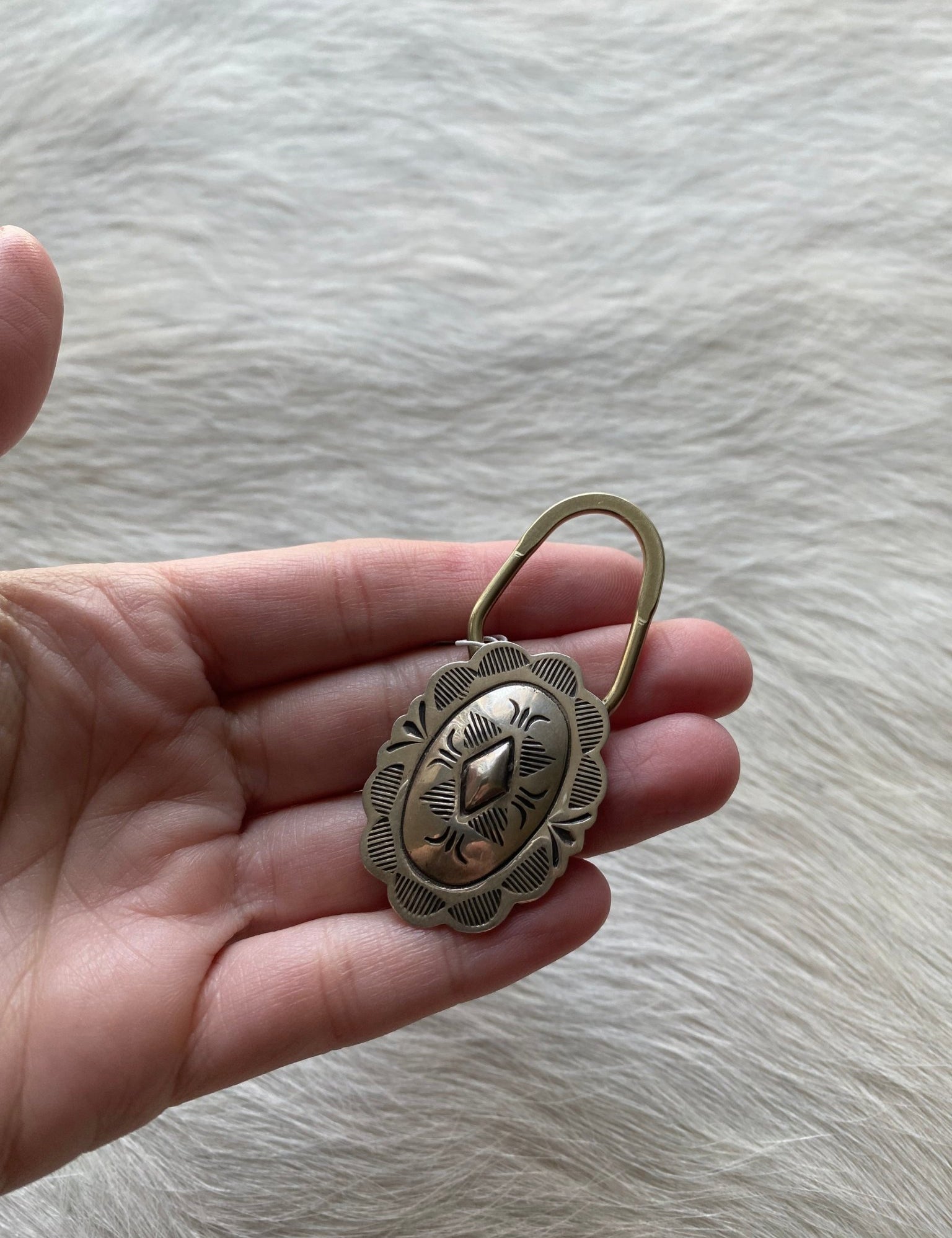 Concho Sterling Keychain Charm - LovLeathers