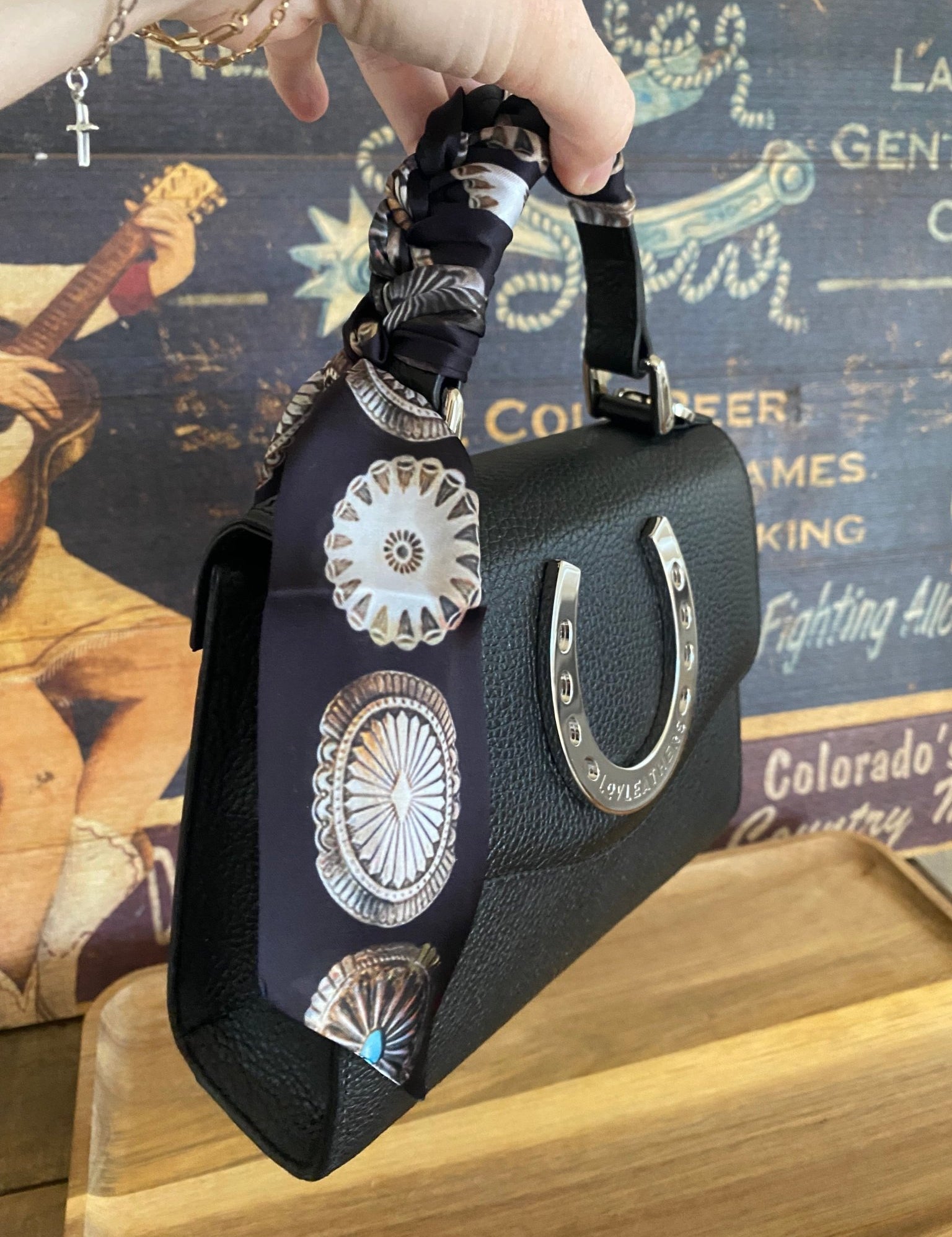 Styled Black Lil Lady Luck Bag - LovLeathers