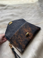 Tricolor Cowhide Clutch - LovLeathers