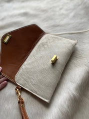 Cowhide Clutch - Blonde - LovLeathers
