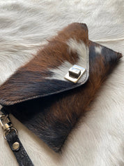 Tricolor Cowhide clutch - LovLeathers