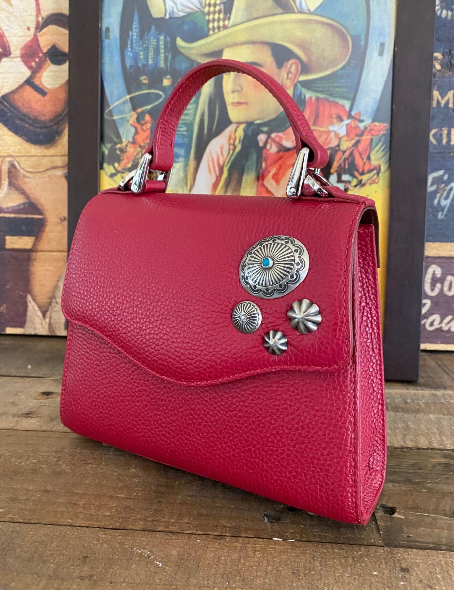 Styled Red Lady Bag - LovLeathers