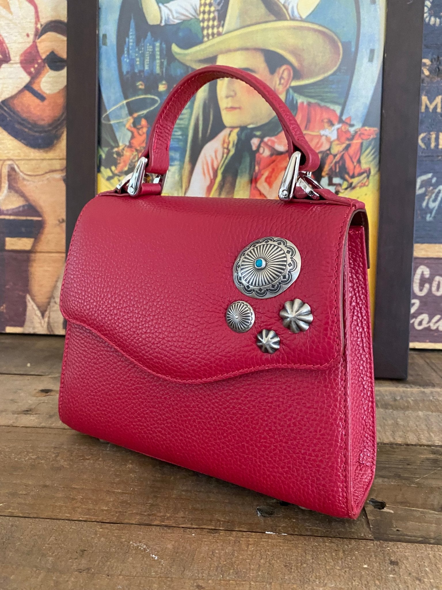 Styled Red Lady Bag - LovLeathers