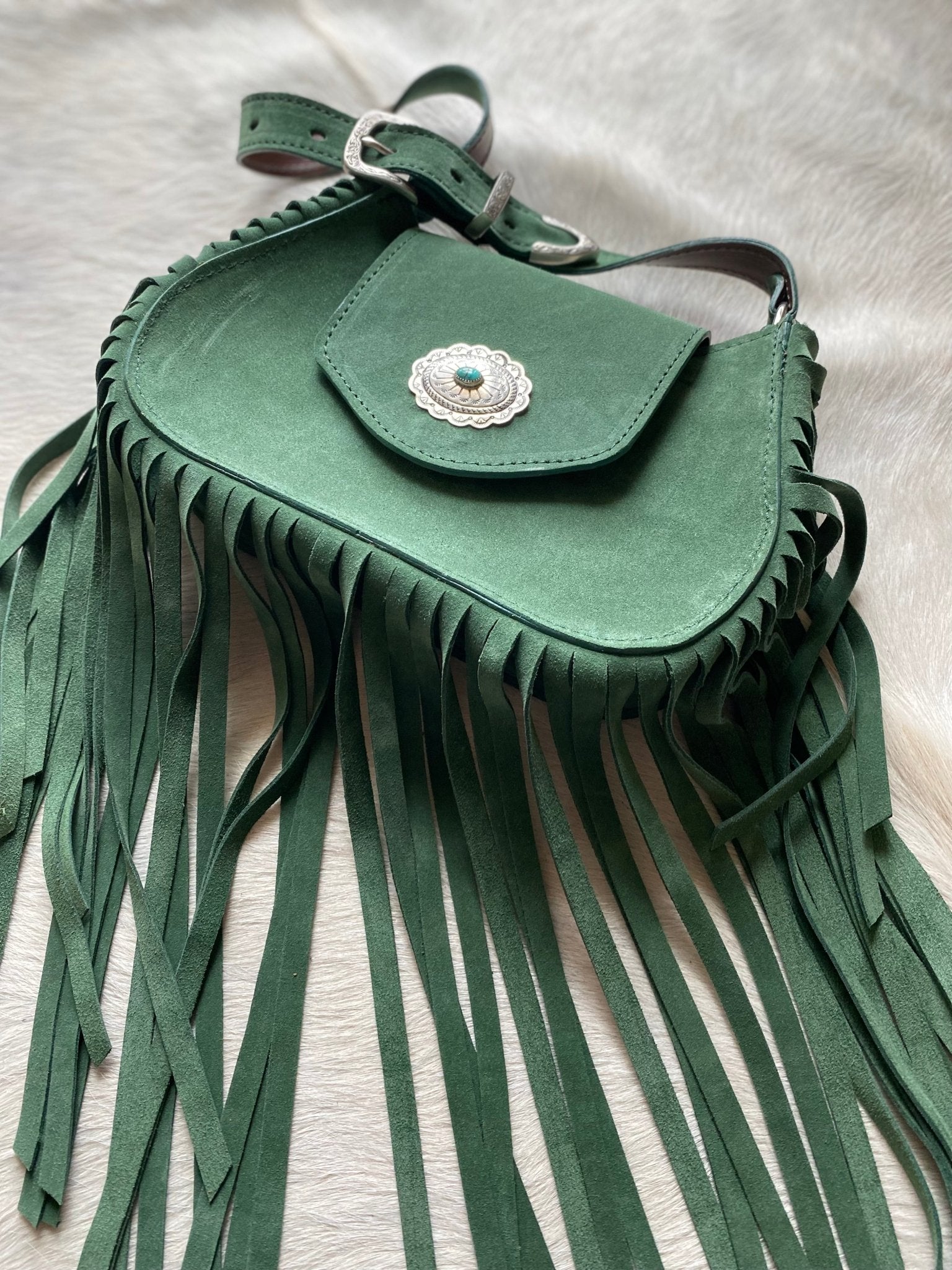 Rambling Roamer in Sage green Handbag - LovLeathers