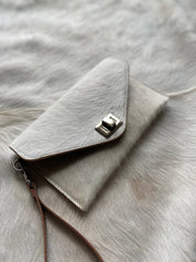 Cowhide Clutch - Blonde - LovLeathers