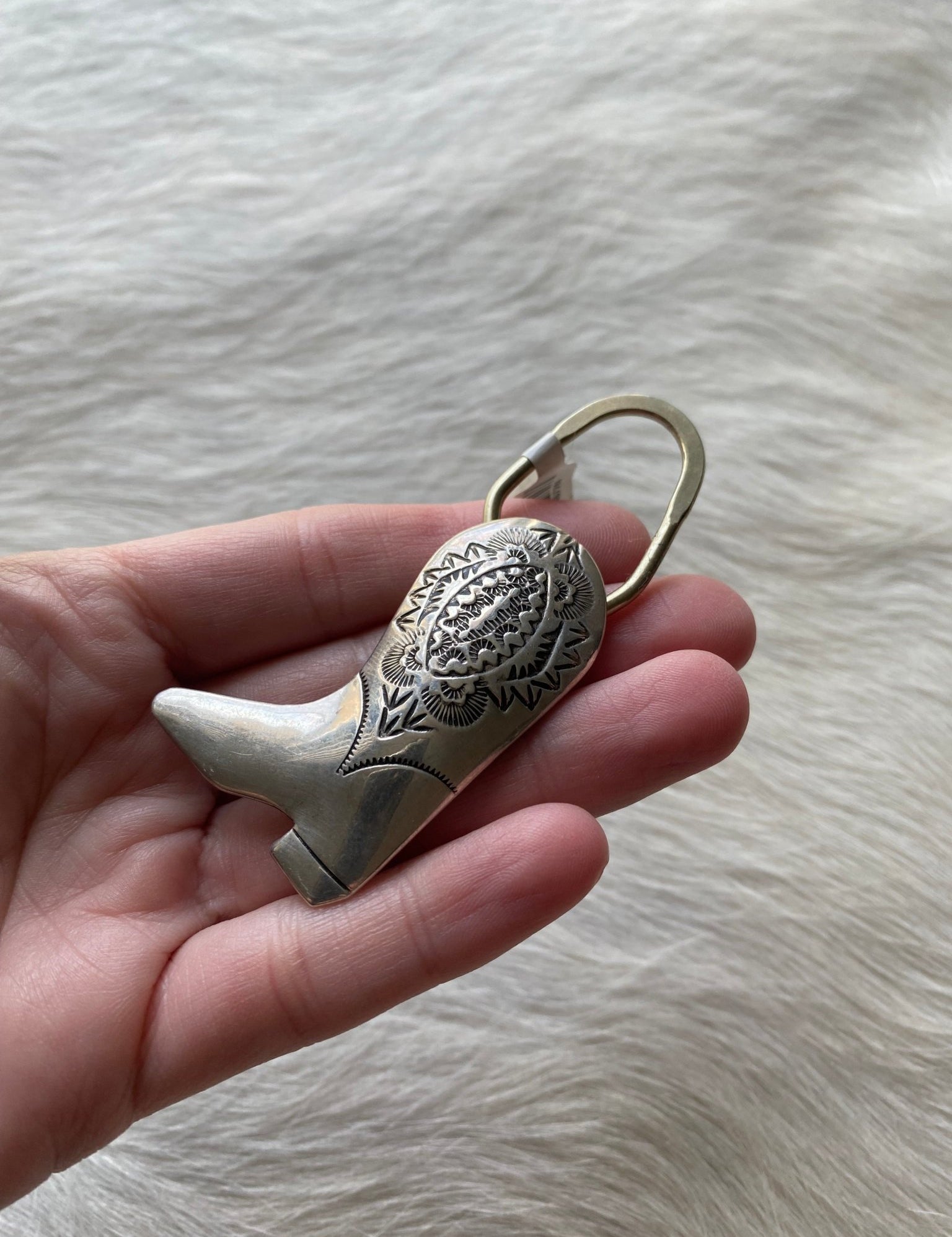 Sterling Boot Keychain Charm - LovLeathers