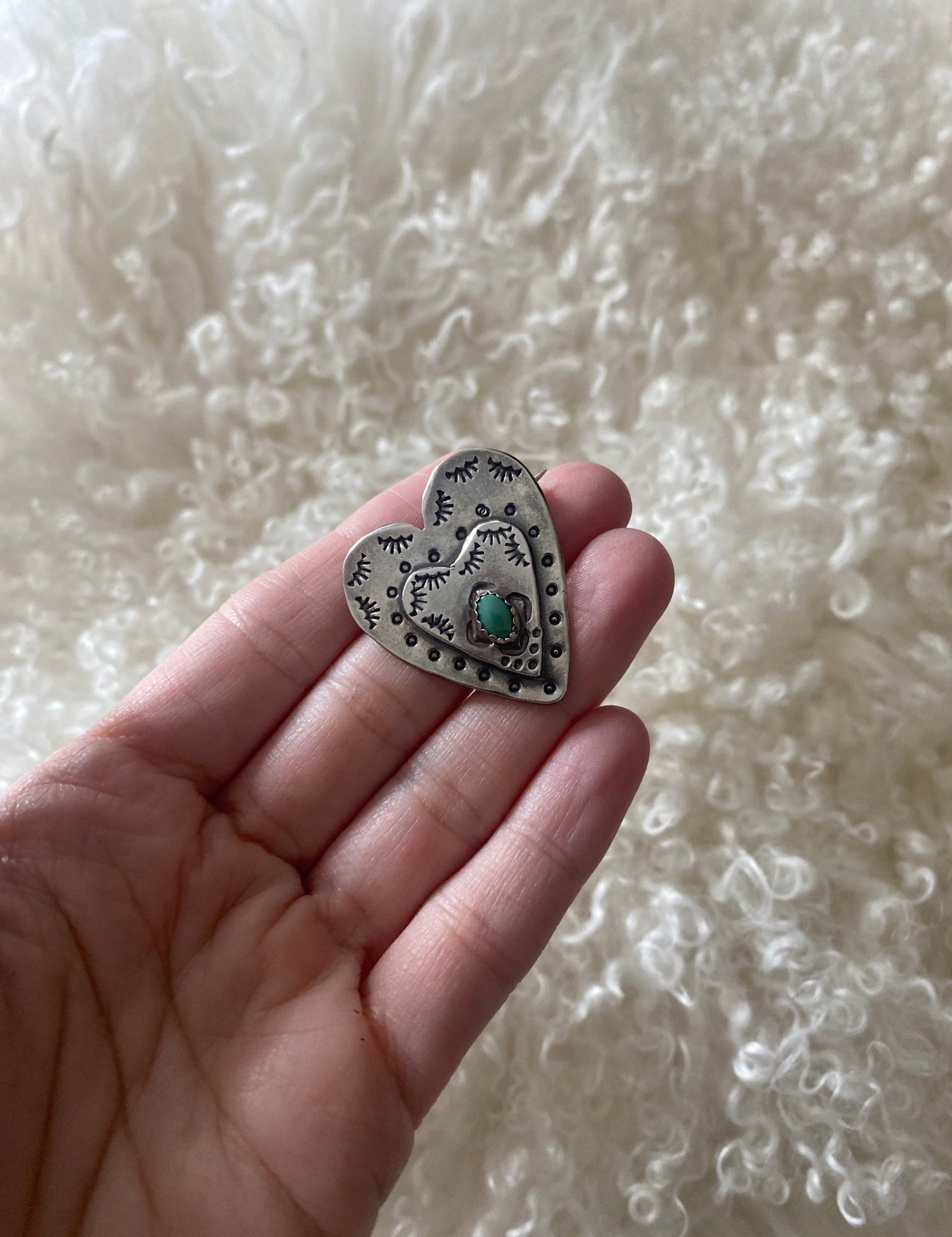 Double Heart Pin - LovLeathers