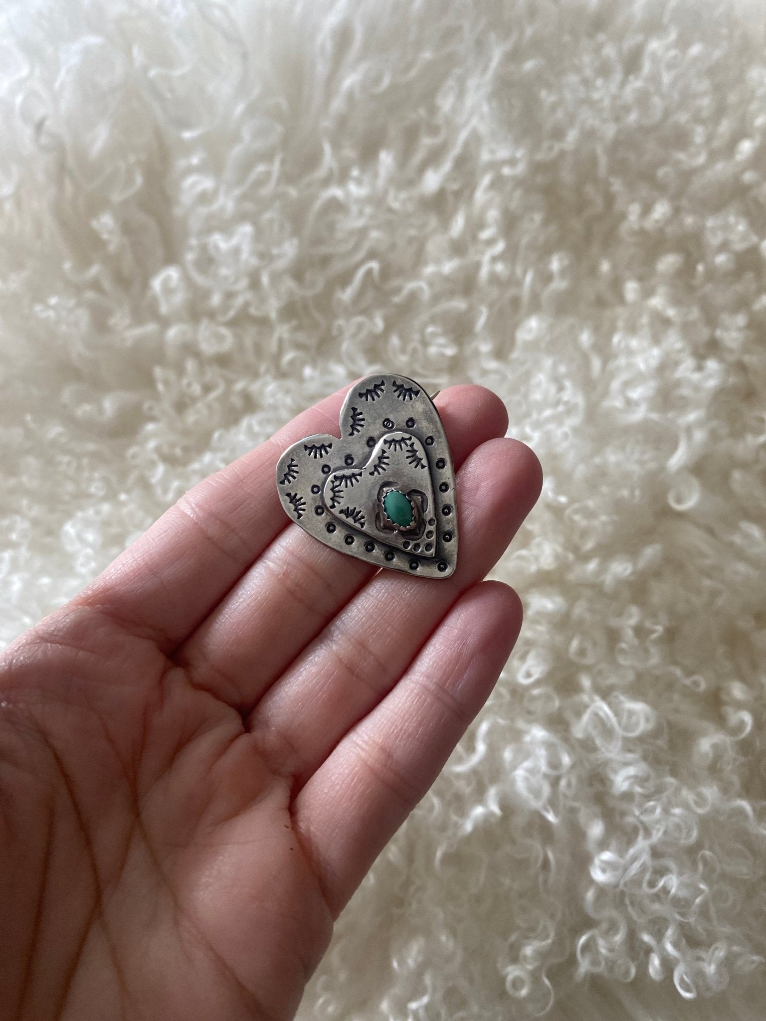 Double Heart Pin - LovLeathers