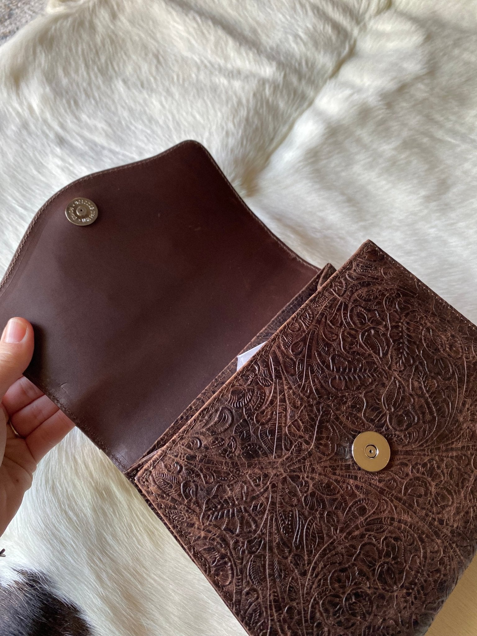 Brown Western Tool Horseshoe Lady Bag - LovLeathers