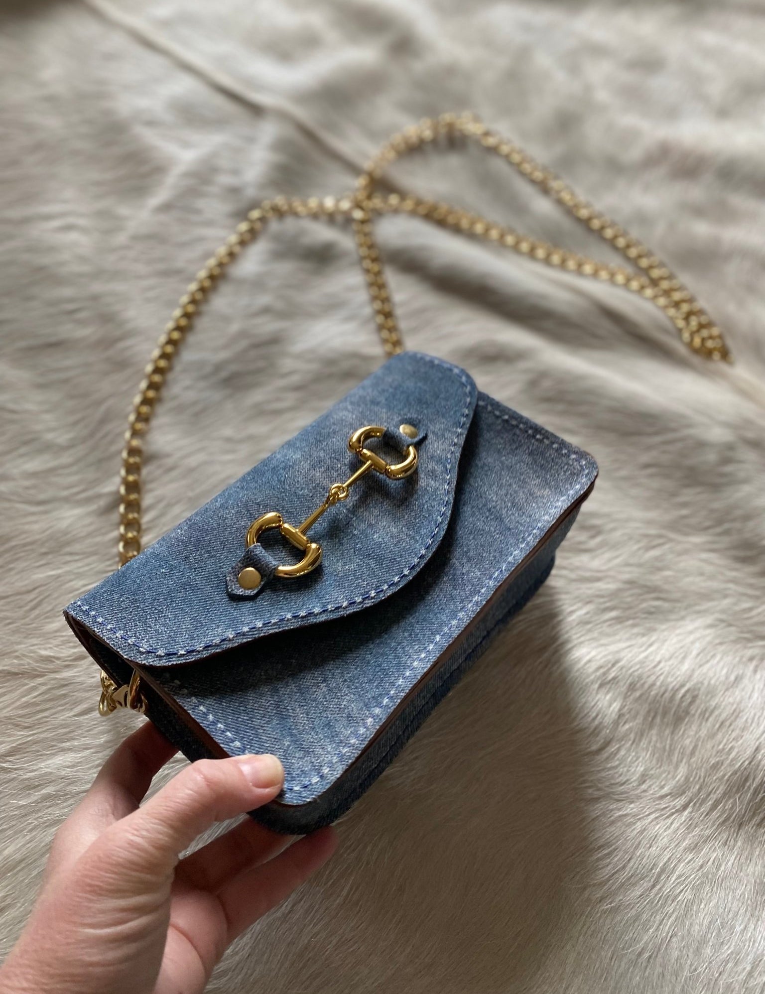 Denim Suede Bits Bum Bag - LovLeathers