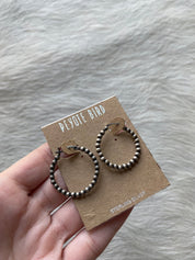Hoop Sterling Silver Brad Earrings - LovLeathers