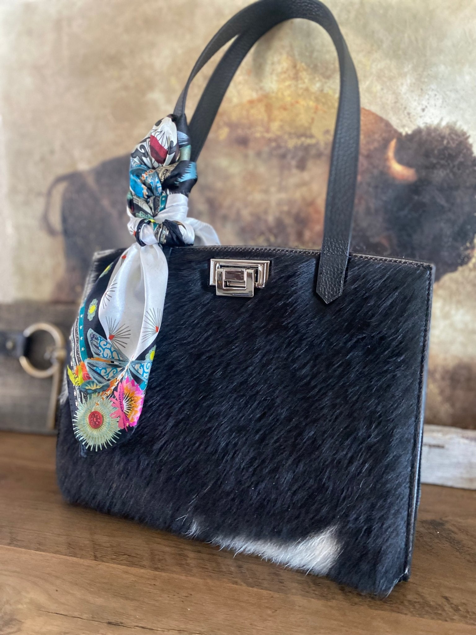 Cowhide Tote Bag - LovLeathers