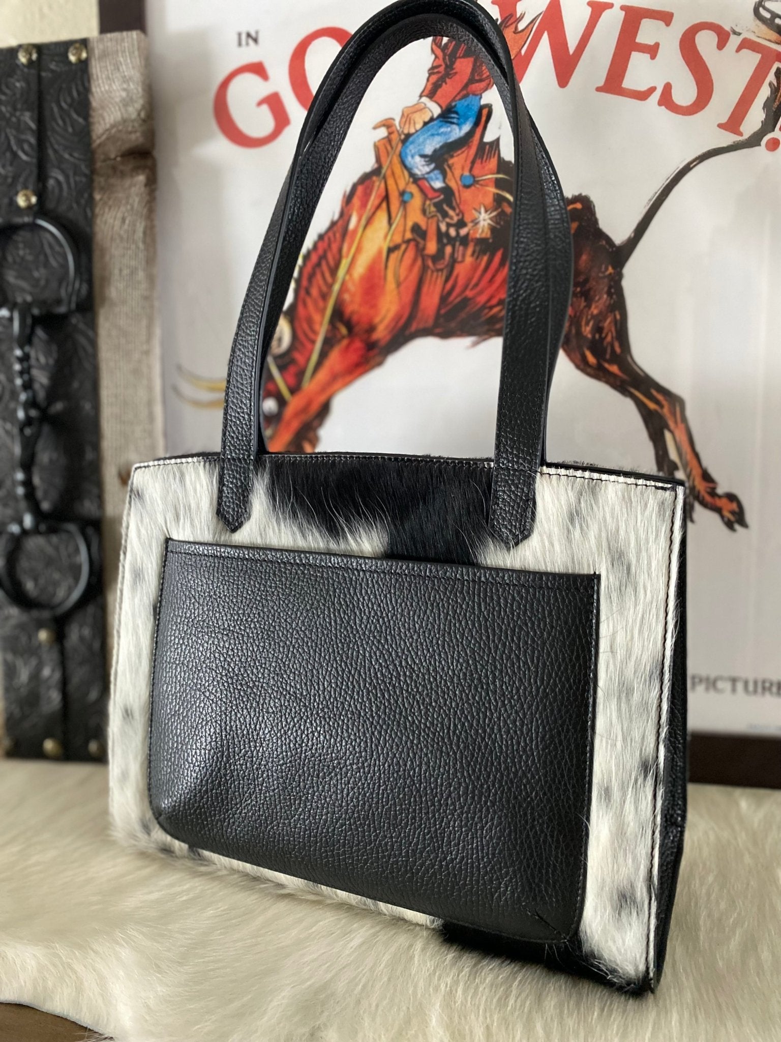 Speckled Cowhide Tote Bag - LovLeathers