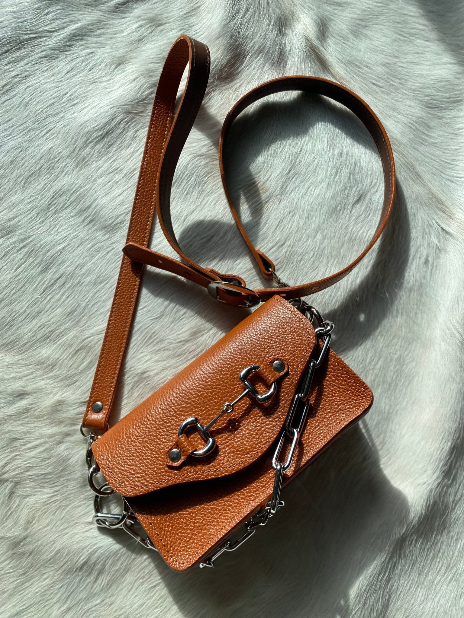 Burnt Orange Bit Bum Bag - Made to Order - LovLeathers