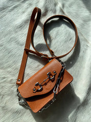 Burnt Orange Bit Bum Bag - Made to Order - LovLeathers