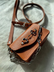 Burnt Orange Bit Bum Bag - Made to Order - LovLeathers