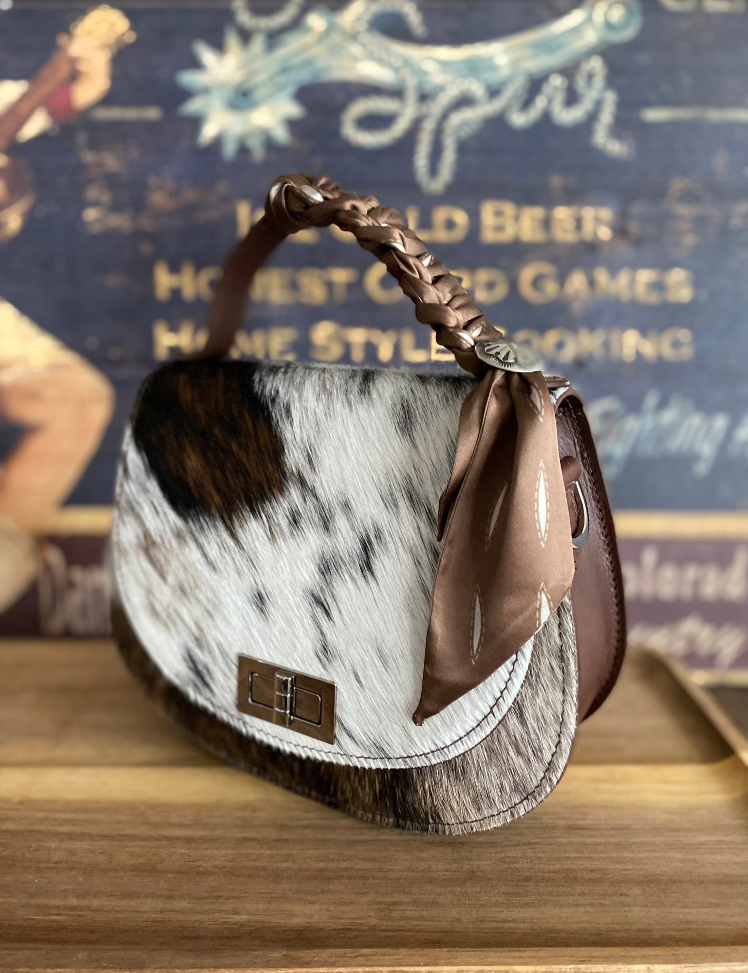 Styled Tricolor Cowhide Pioneer Handbag - LovLeathers