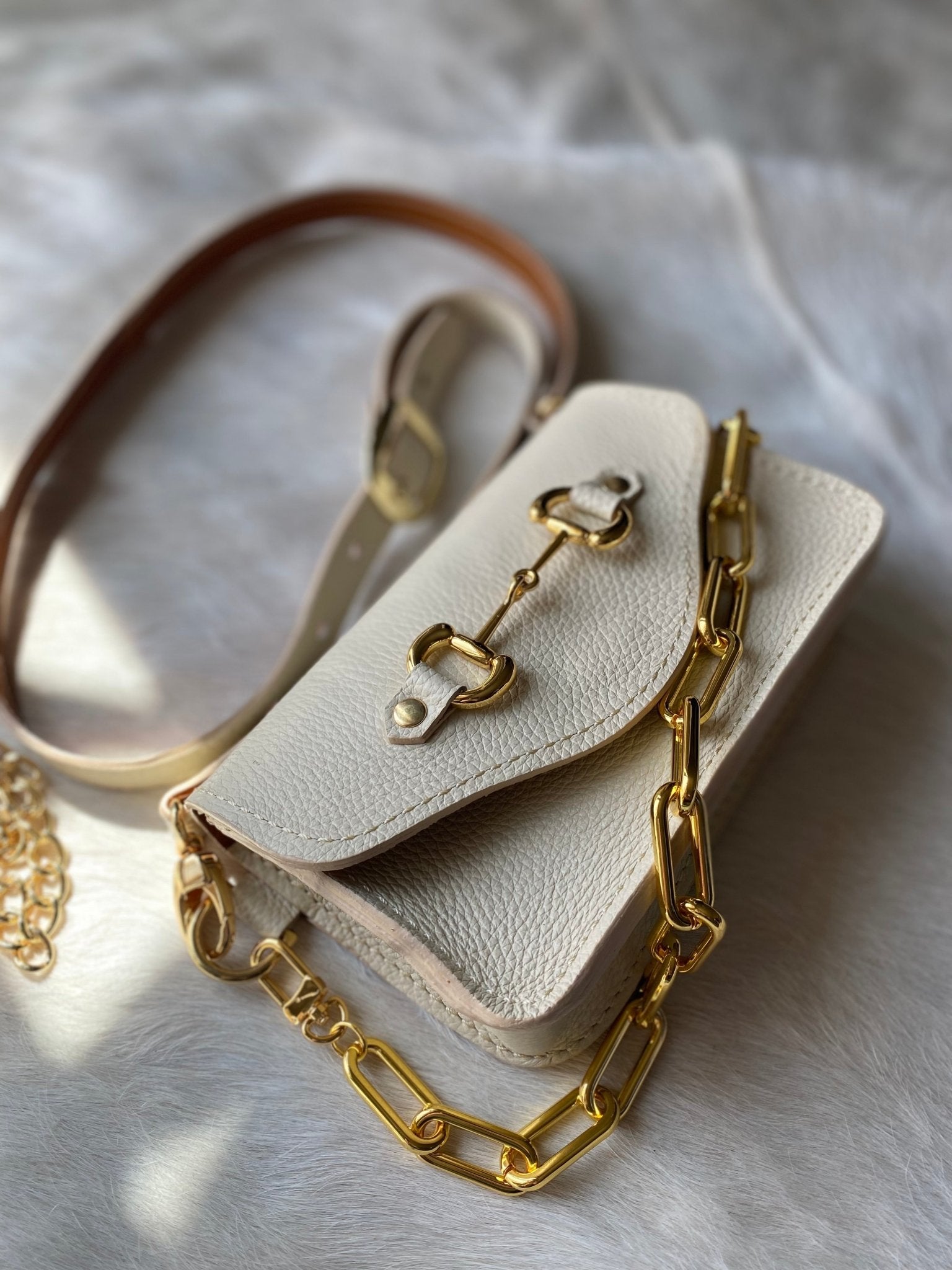 Cream Bridle Bit Bum Bag - PREORDER - LovLeathers