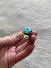 Turquoise Scarf Slide - LovLeathers