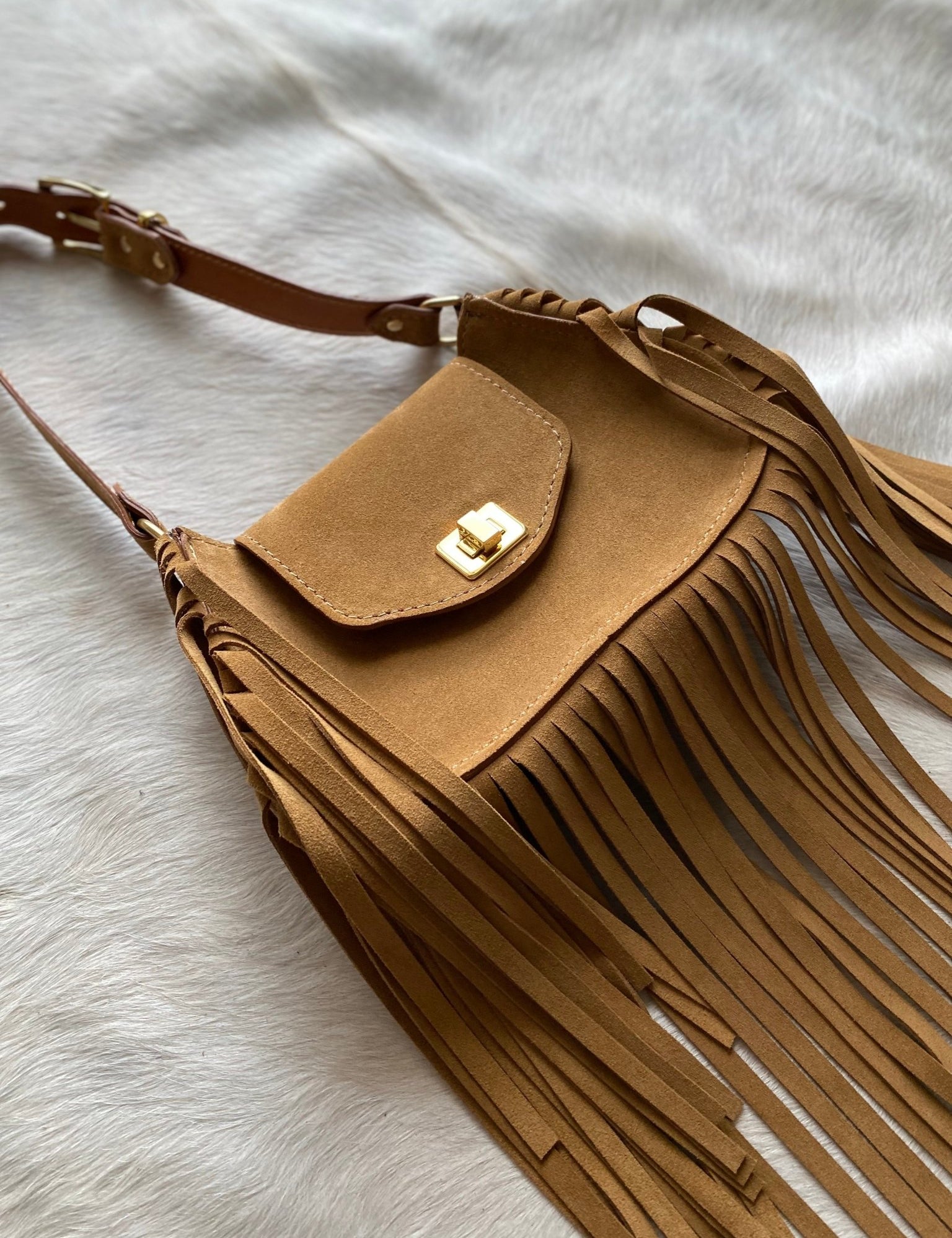 Ramblin Roamer in Tan Suede - LovLeathers
