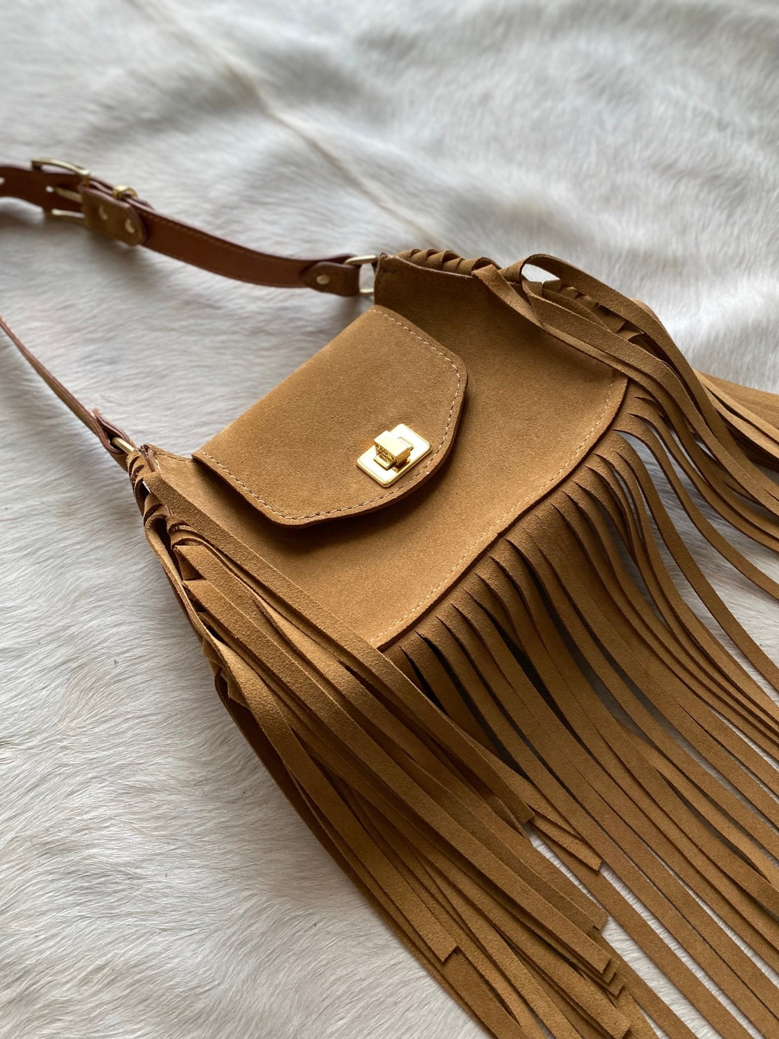 Ramblin Roamer in Tan Suede - LovLeathers