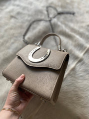 Lil Lady Luck Horseshoe Lady Bag Taupe - LovLeathers