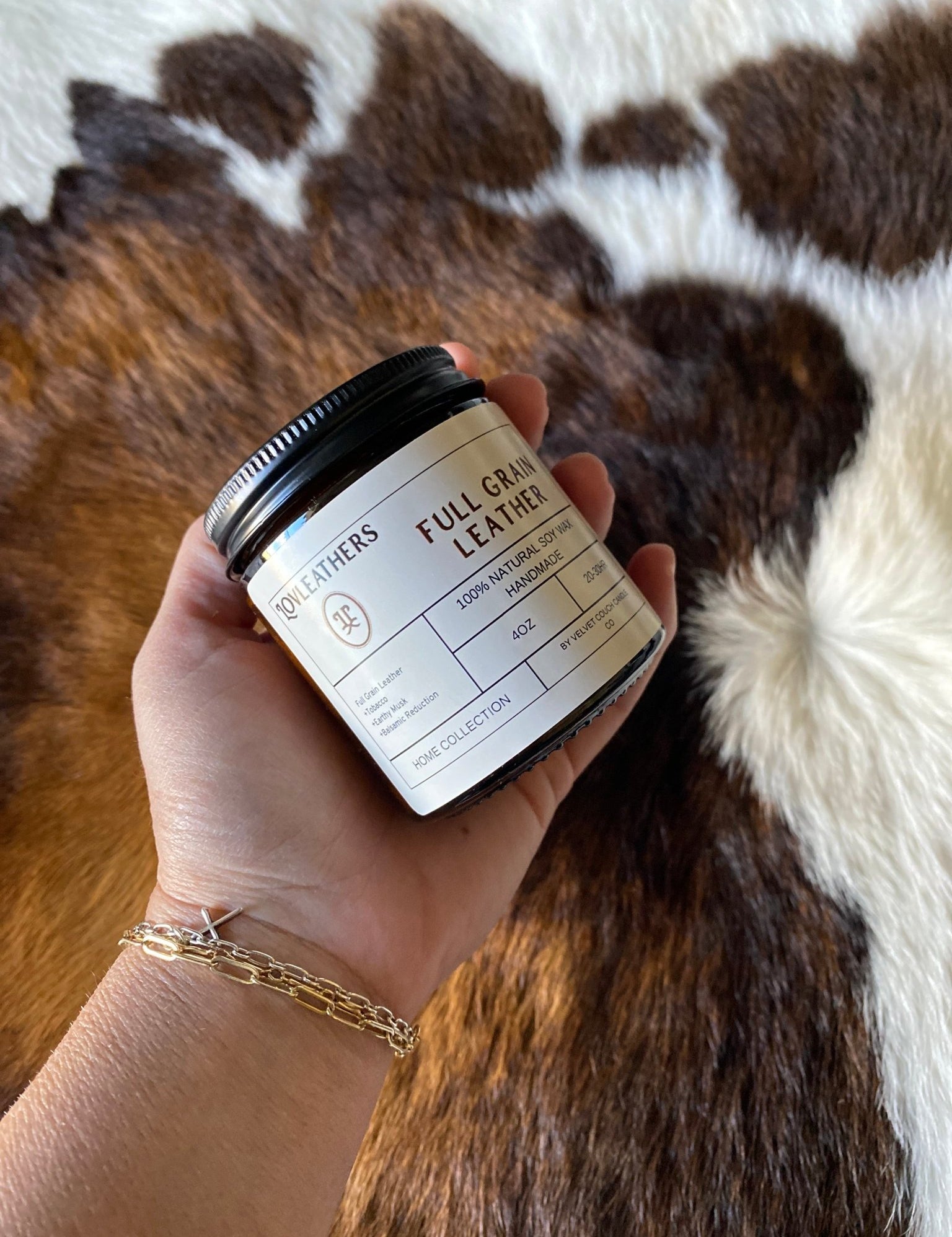 Full Grain Leather Candle - LovLeathers