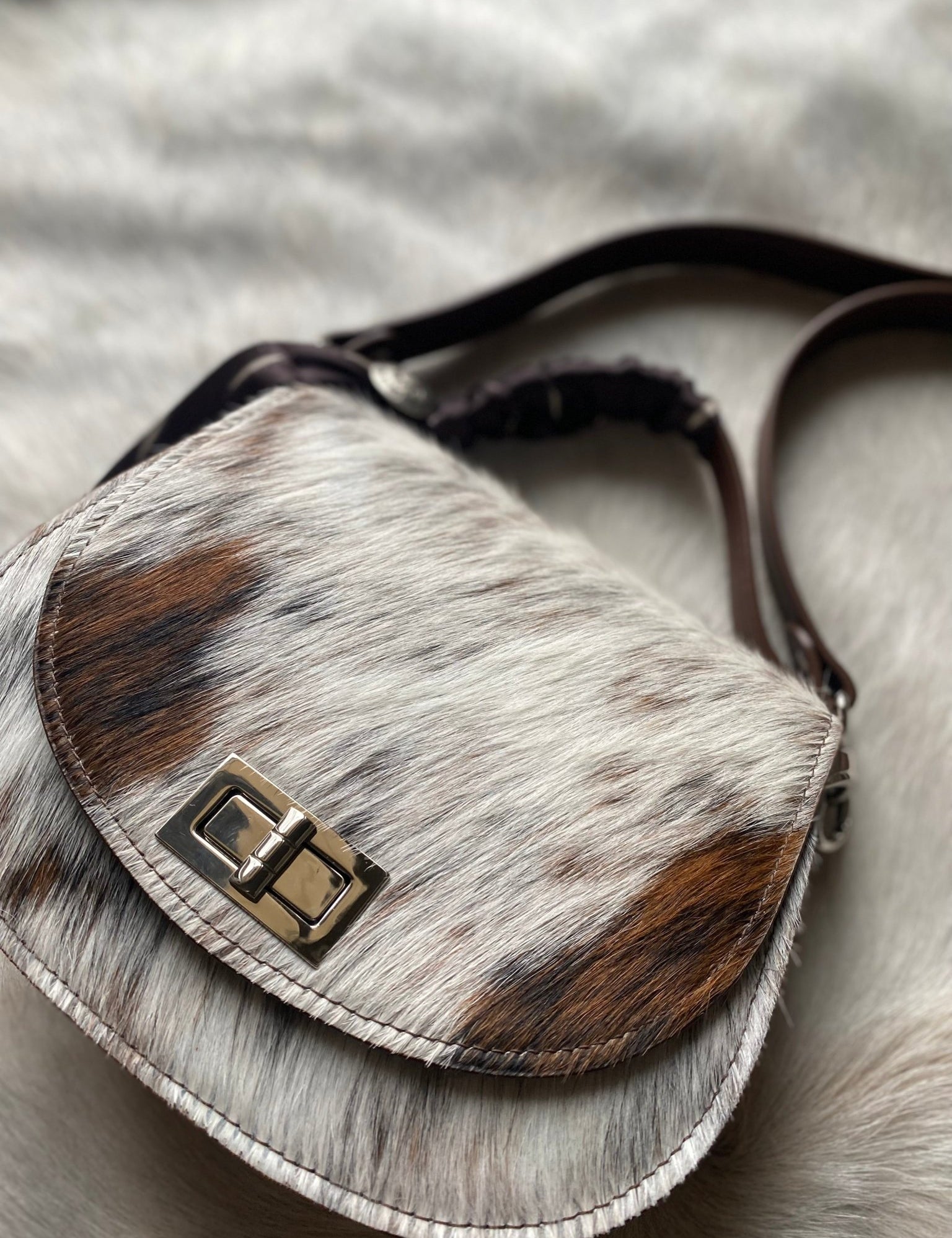 Styled Tricolor Cowhide Pioneer Handbag - LovLeathers