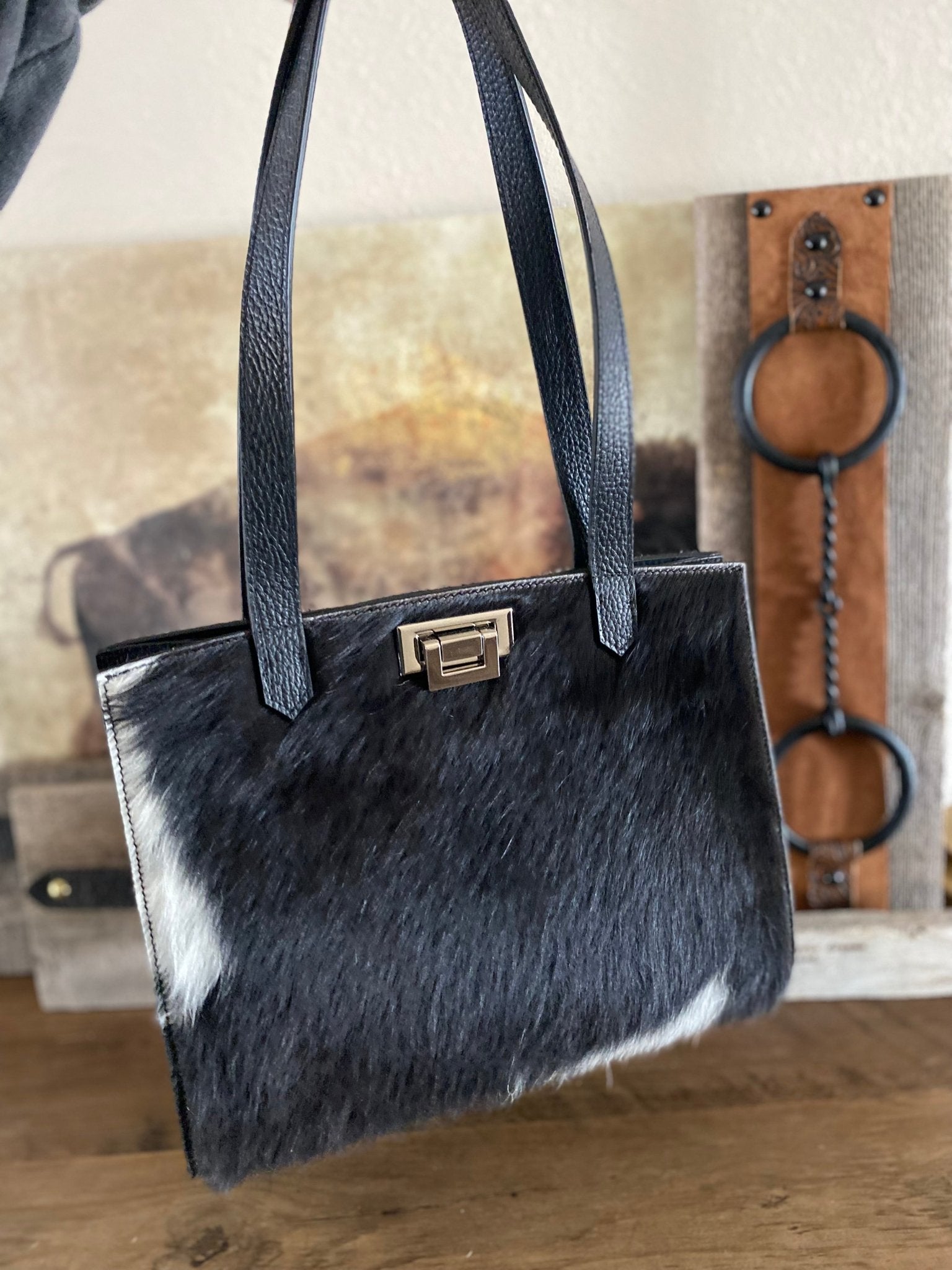 Cowhide Tote Bag - LovLeathers