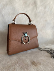 Naja Saddle Tan Lady Bag - LovLeathers