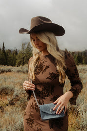 Naja Blue Suede Bum Bag - LovLeathers