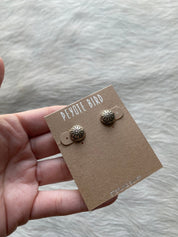 Mini Concho Earrings Sterling - LovLeathers