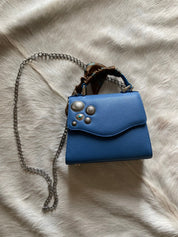 Styled Sky Blue Lady Bag - LovLeathers