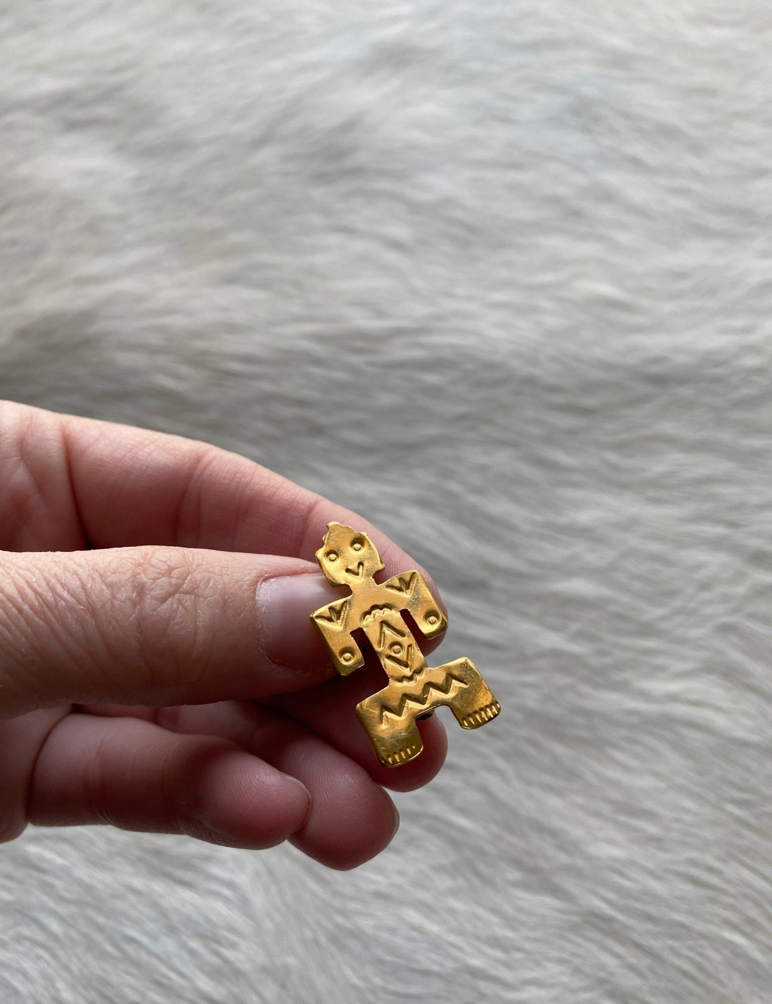 Gold Zuni Man Pin - LovLeathers