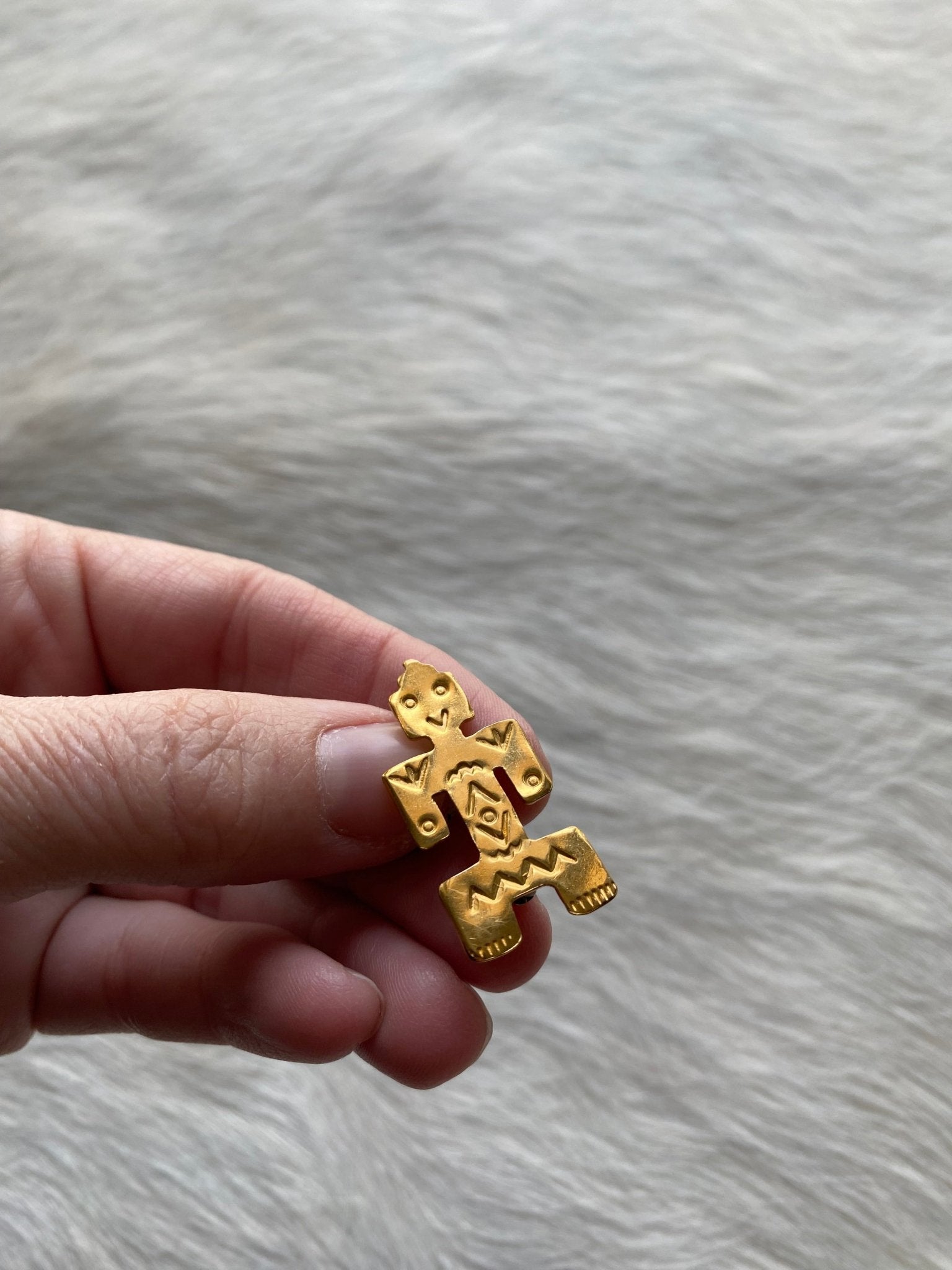 Gold Zuni Man Pin - LovLeathers