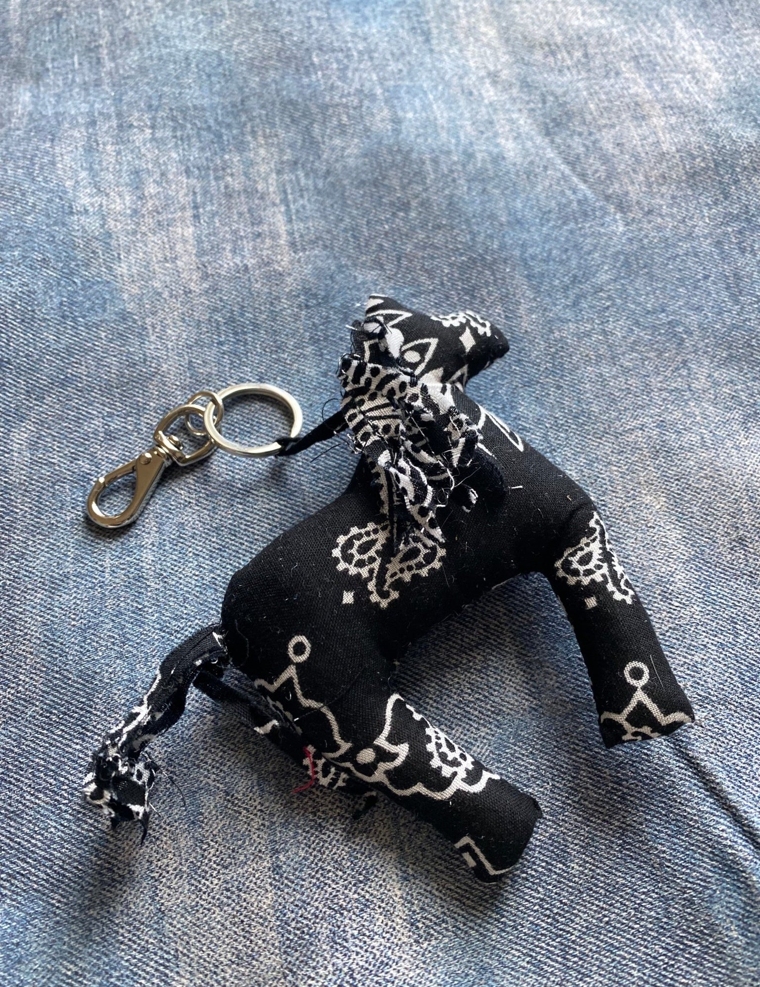 Horse Charm - Black Paisley - LovLeathers