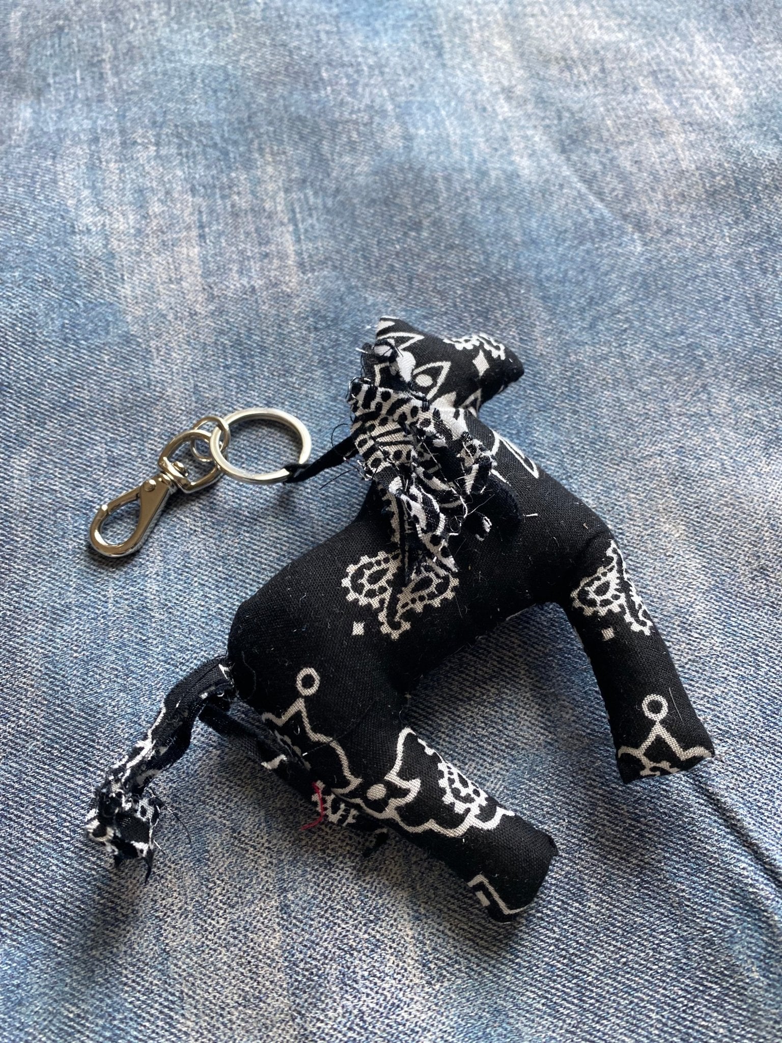 Horse Charm - Black Paisley - LovLeathers