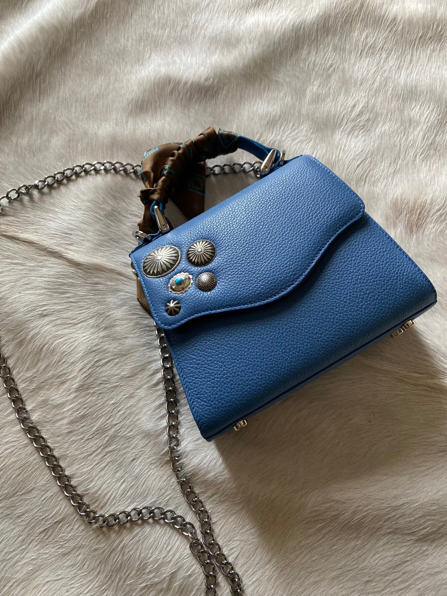 Styled Sky Blue Lady Bag - LovLeathers