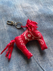 Horse Charm - Paisley Red Bandana - LovLeathers