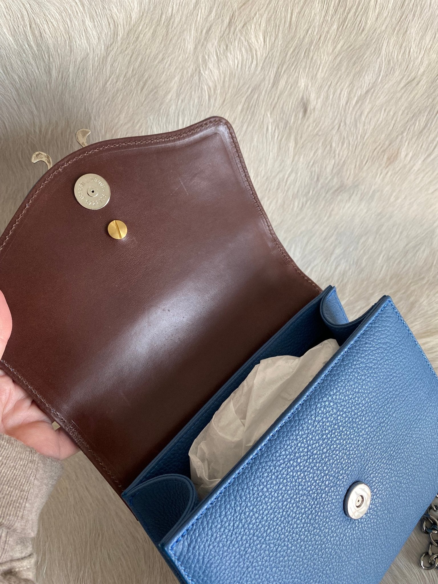 Naja Sky Blue Lady Bag - LovLeathers