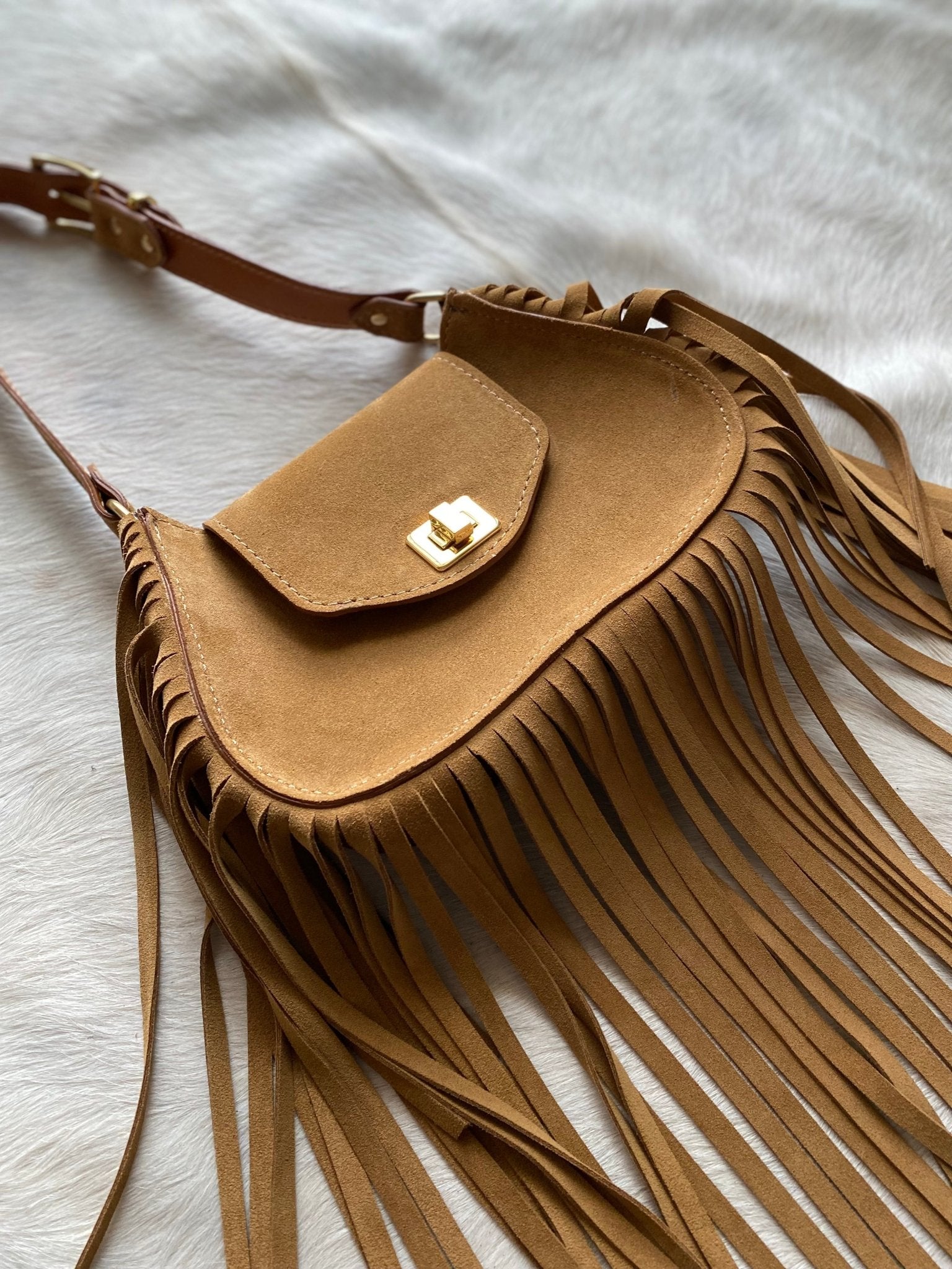Ramblin Roamer in Tan Suede - LovLeathers