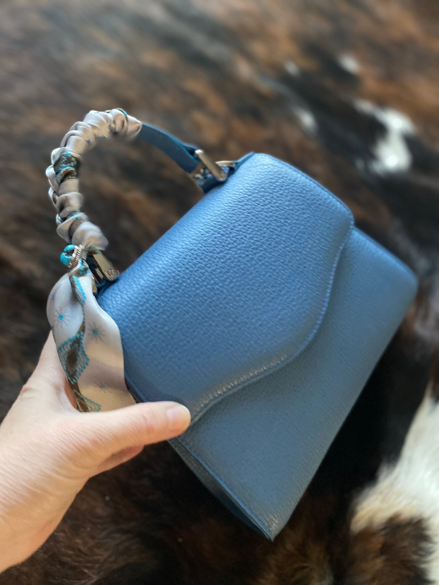Sky Blue Styled Lil Lady Bag - LovLeathers