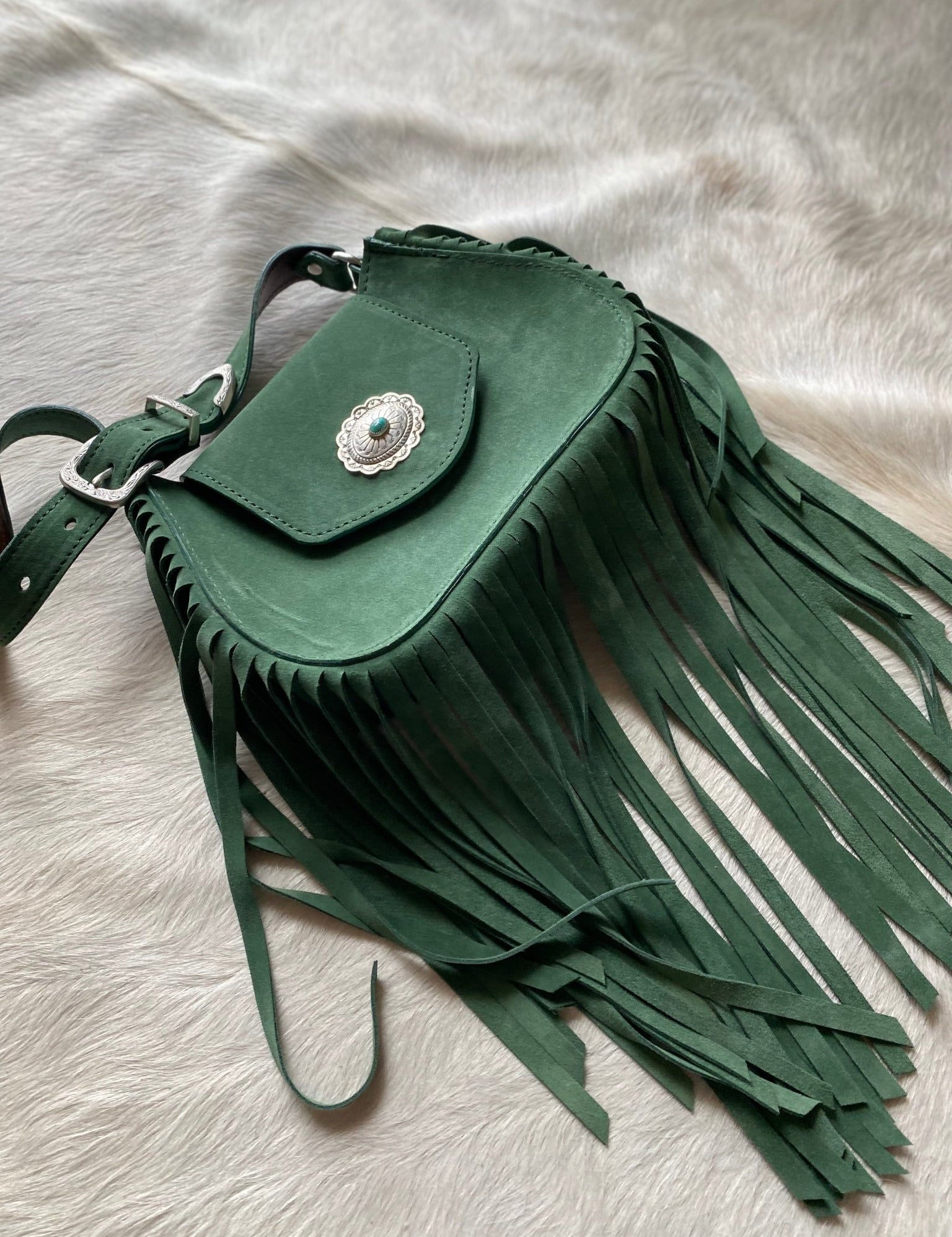 Rambling Roamer in Sage green Handbag - LovLeathers