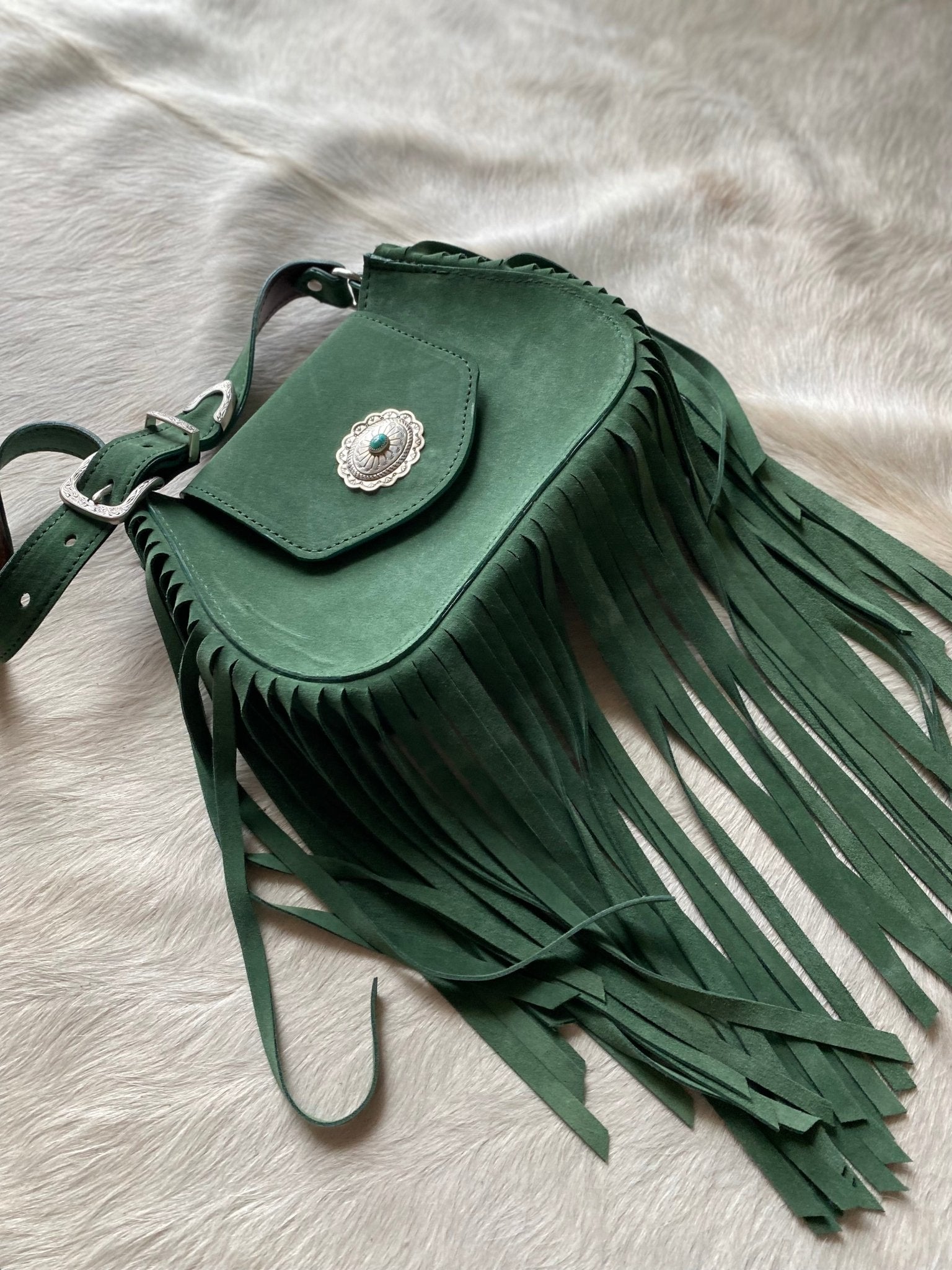 Rambling Roamer in Sage green Handbag - LovLeathers